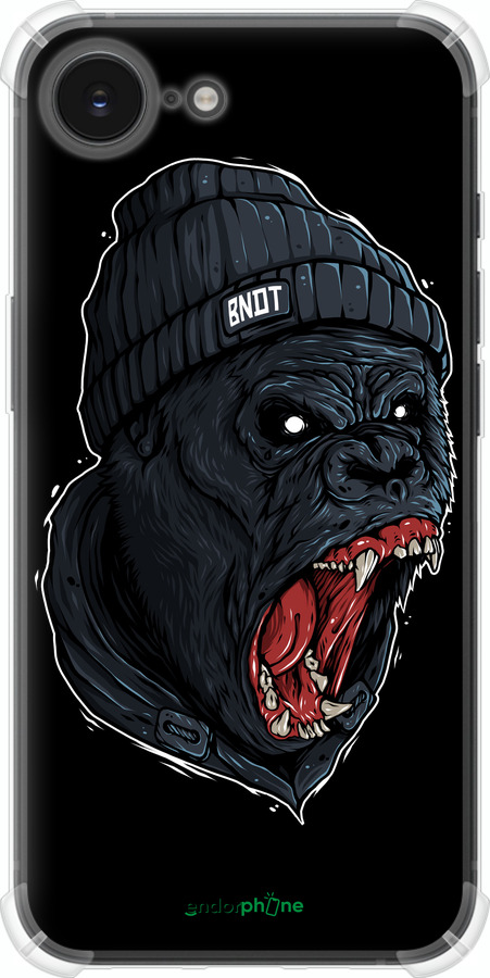 Силикон с усиленными углами чехол Обезьяна в ярости для Apple iPhone 16e - 4137sp-3971 изображение 