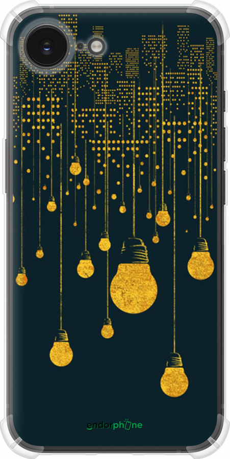 Силикон с усиленными углами чехол Иллюстрация ночного города для Apple iPhone SE 4 - 4162sp-3652 изображение 