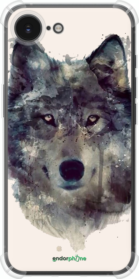 Силикон с усиленными углами чехол Волк-арт для Apple iPhone SE 4 - 4163sp-3652 изображение 