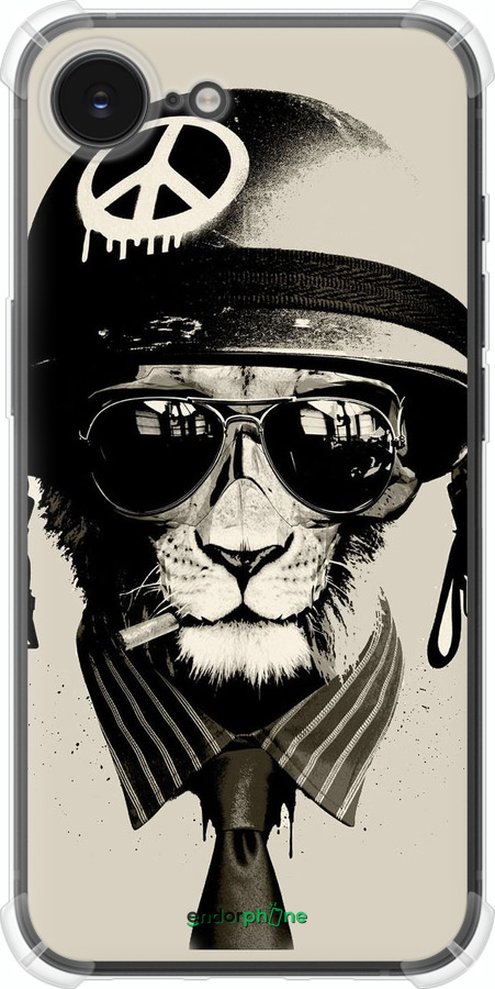 Силикон с усиленными углами чехол tattoo soldier для Apple iPhone 16e - 4165sp-3971 изображение 