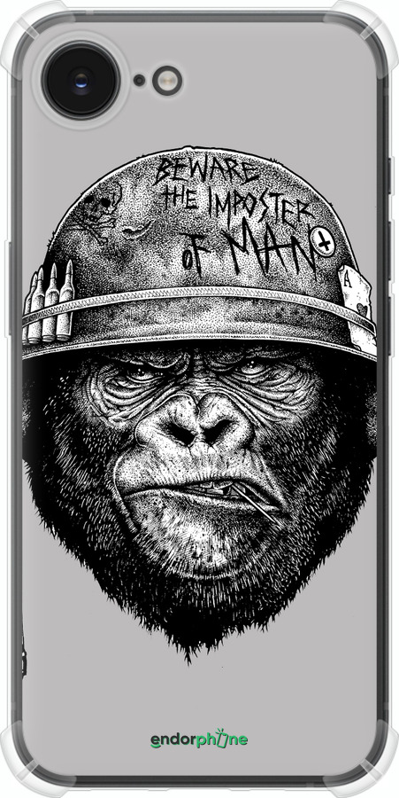 Силикон с усиленными углами чехол military monkey для Apple iPhone 16e - 4177sp-3971 изображение 