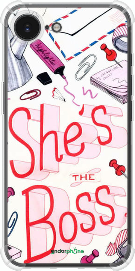 Силіконовий протиударний с посиленими кутами чехол Ші із зе босс для Apple iPhone SE 4 - 4254sp-3652 изображение 