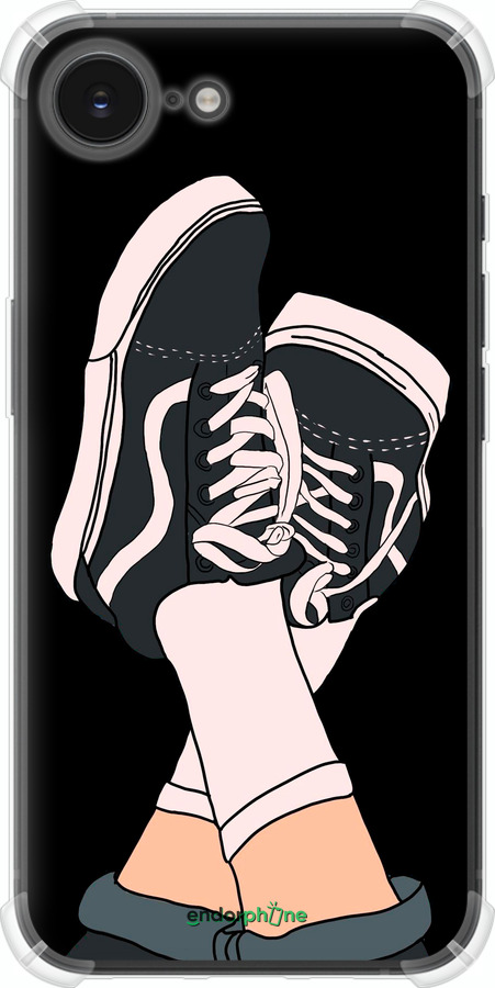 Силикон с усиленными углами чехол Кеды для Apple iPhone 16e - 4265sp-3971 изображение 