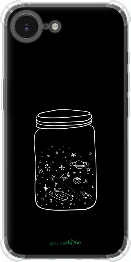 Силіконовий протиударний с посиленими кутами чехол Космос в банці для Apple iPhone 16e - 4297sp-3971 изображение 