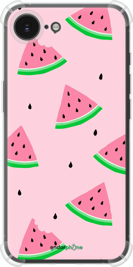 Силіконовий протиударний с посиленими кутами чехол Рожевий кавун для Apple iPhone SE 4 - 4314sp-3652 изображение 