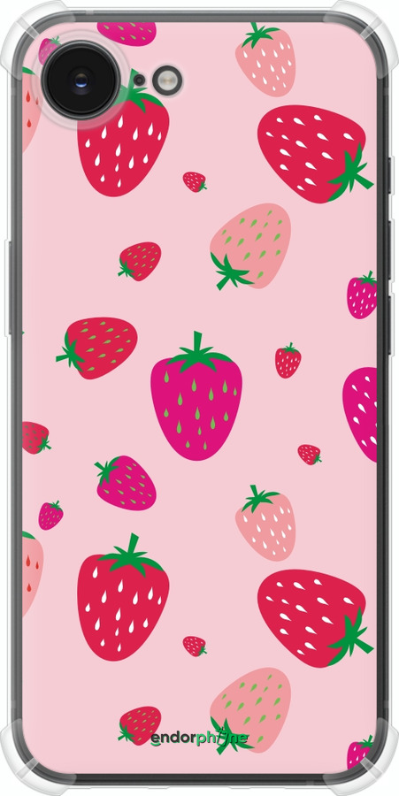 Силикон с усиленными углами чехол Клубнички для Apple iPhone SE 4 - 4332sp-3652 изображение 