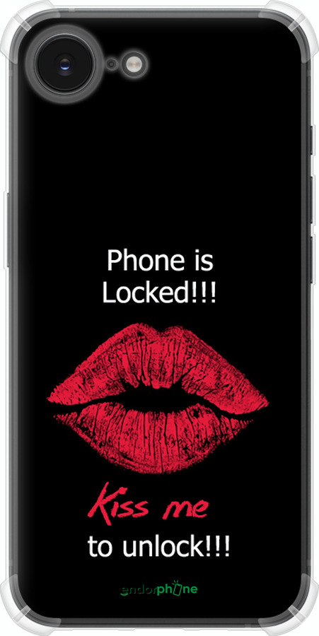 Силикон с усиленными углами чехол Разблокируй-поцелуй для Apple iPhone SE 4 - 4372sp-3652 изображение 
