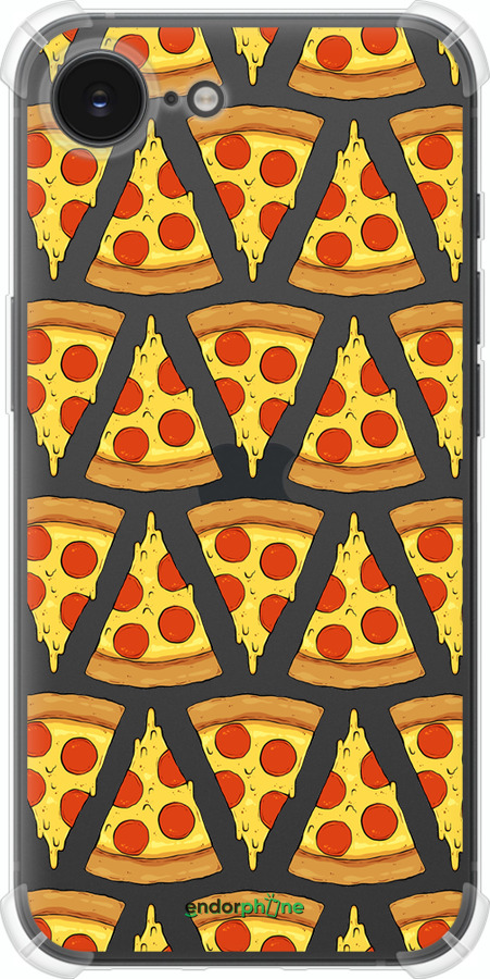 Силикон с усиленными углами чехол Пицца для Apple iPhone 16e - 4408sp-3971 изображение 