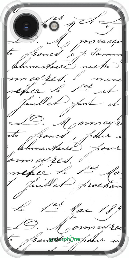 Силикон с усиленными углами чехол Прописной шрифт для Apple iPhone SE 4 - 4475sp-3652 изображение 