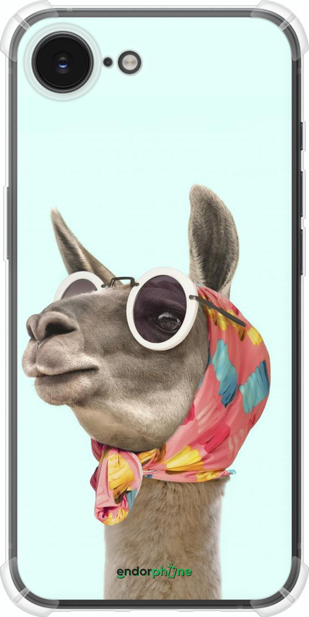 Силикон с усиленными углами чехол Модная лама для Apple iPhone SE 4 - 4479sp-3652 изображение 