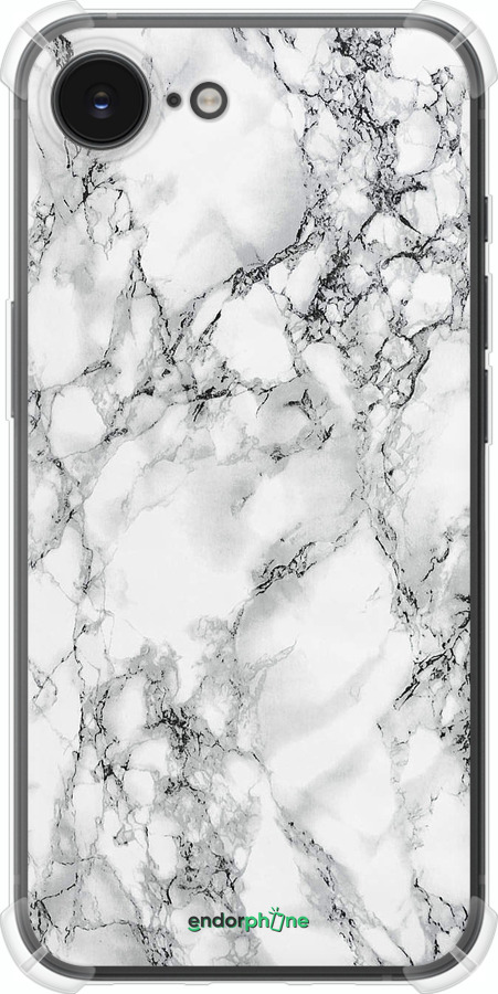 Силикон с усиленными углами чехол Мрамор белый для Apple iPhone SE 4 - 4480sp-3652 изображение 