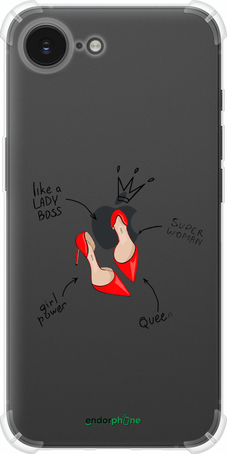 Силикон с усиленными углами чехол Женщина для Apple iPhone 16e - 4599sp-3971 изображение 