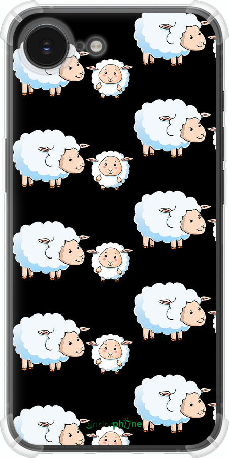 Силикон с усиленными углами чехол Овечки1 для Apple iPhone SE 4 - 4637sp-3652 изображение 