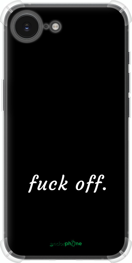 Силіконовий протиударний с посиленими кутами чехол Fuck off для Apple iPhone SE 4 - 4731sp-3652 изображение 