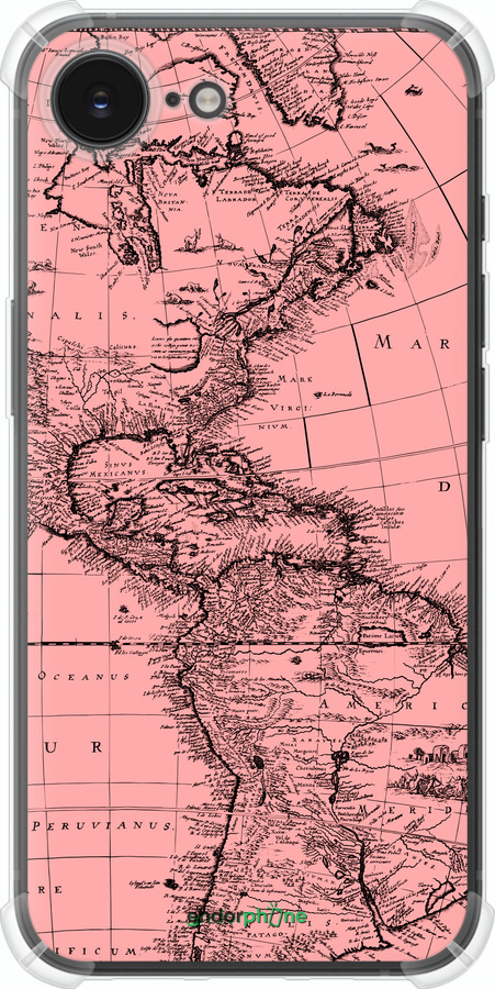 Силикон с усиленными углами чехол Карта для Apple iPhone SE 4 - 4794sp-3652 изображение 