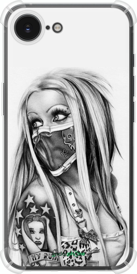 Силіконовий протиударний с посиленими кутами чехол Biohazard 8 для Apple iPhone SE 4 - 4824sp-3652 изображение 