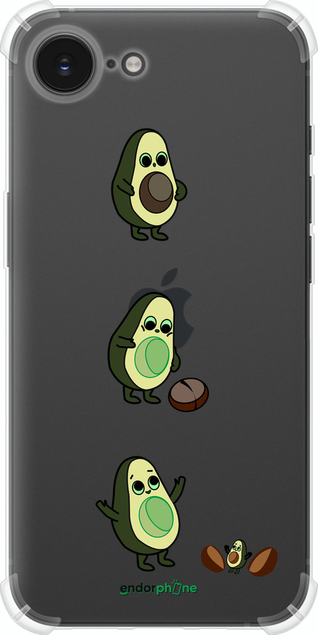 Силіконовий протиударний с посиленими кутами чехол Авокадо 1 для Apple iPhone SE 4 - 4857sp-3652 изображение 