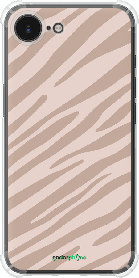 Силикон с усиленными углами чехол Зебра беж для Apple iPhone 16e - 4875sp-3971 изображение 