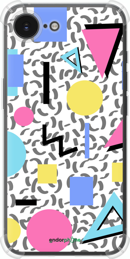 Силикон с усиленными углами чехол Color shapes для Apple iPhone SE 4 - 4893sp-3652 изображение 