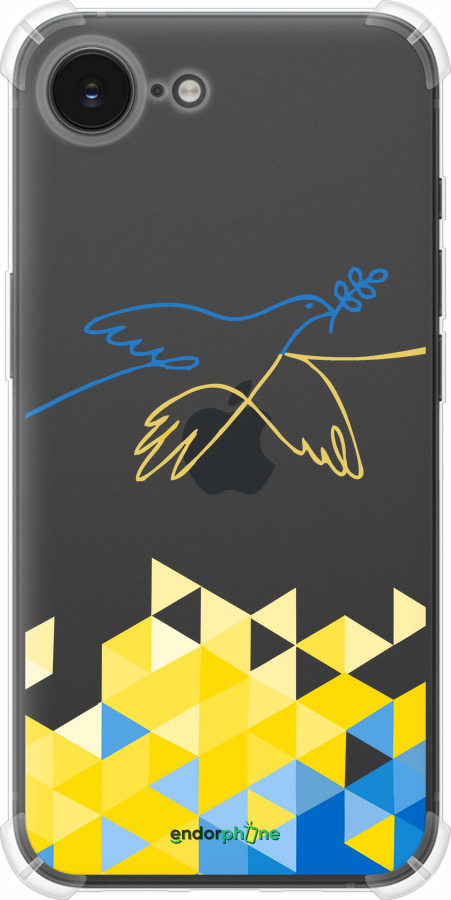 Силикон с усиленными углами чехол Птица мира для Apple iPhone 16e - 5231sp-3971 изображение 