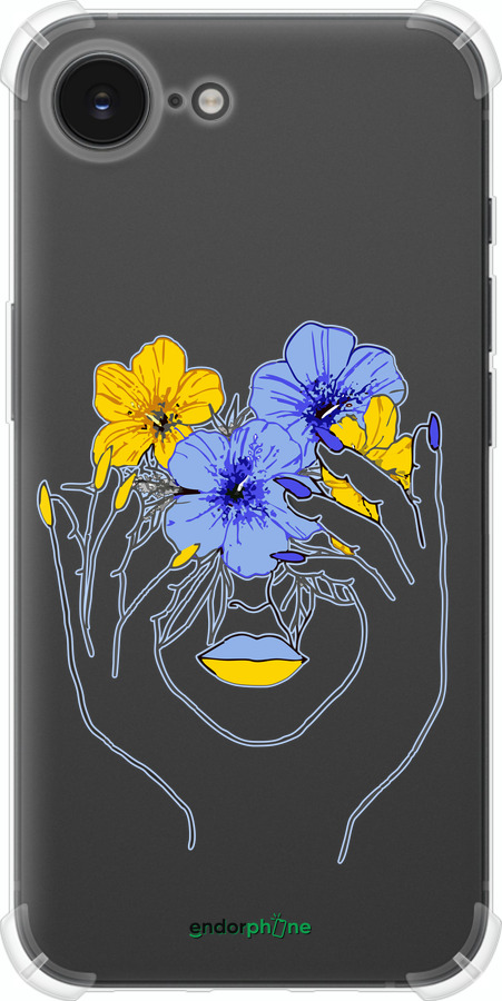 Силикон с усиленными углами чехол Девушка v4 для Apple iPhone SE 4 - 5276sp-3652 изображение 