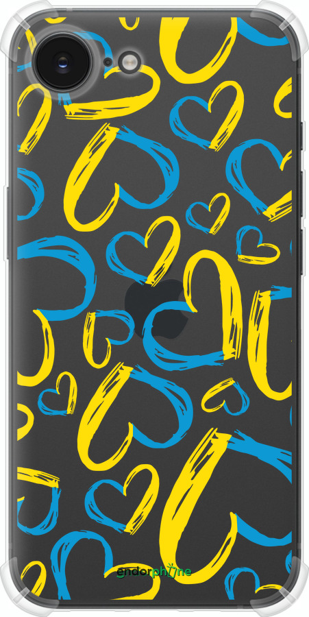 Силикон с усиленными углами чехол Сердца UA для Apple iPhone 16e - 5292sp-3971 изображение 