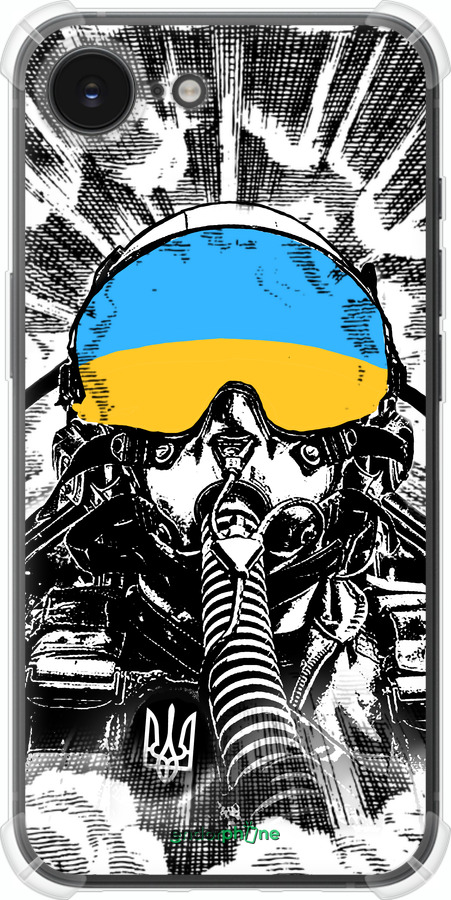 Силикон с усиленными углами чехол Призрак Киева v3 для Apple iPhone SE 4 - 5307sp-3652 изображение 