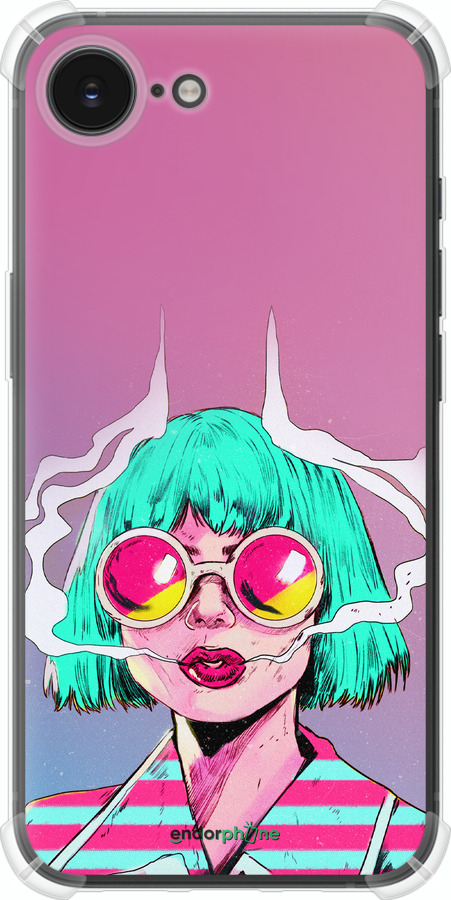 Силіконовий протиударний с посиленими кутами чехол Поп арт дівчина для Apple iPhone SE 4 - 5378sp-3652 изображение 