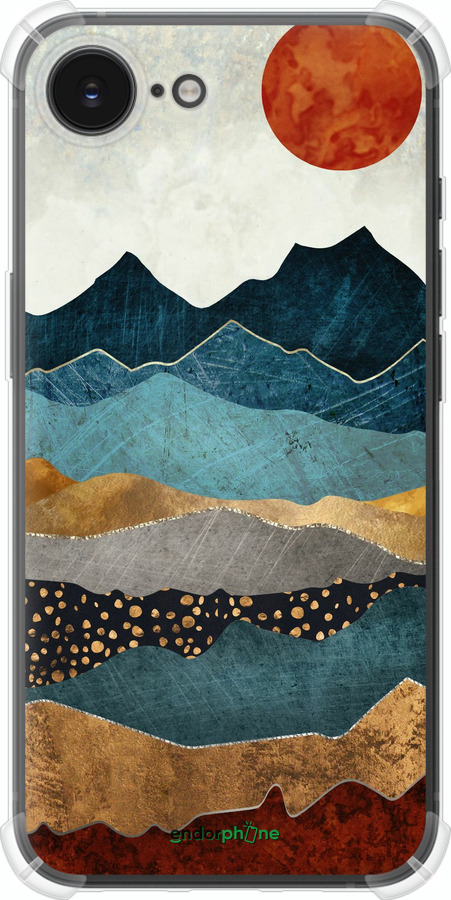 Силикон с усиленными углами чехол Закат горы для Apple iPhone SE 4 - 5434sp-3652 изображение 