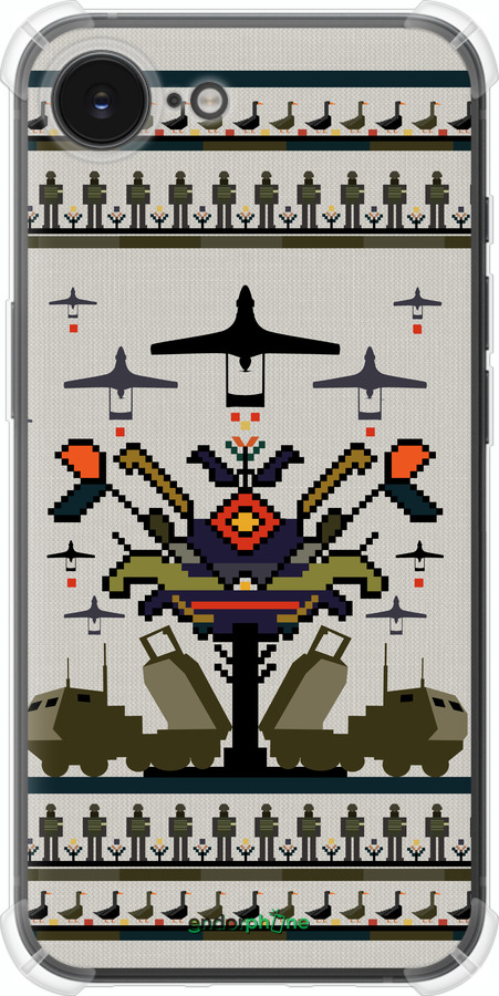 Силикон с усиленными углами чехол Вышиванка UA для Apple iPhone SE 4 - 5446sp-3652 изображение 