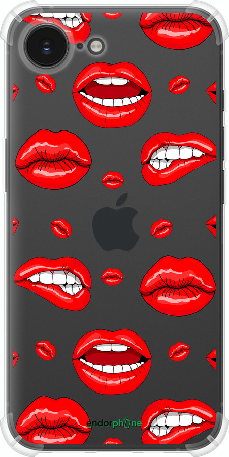 Силіконовий протиударний с посиленими кутами чехол Губи v3 для Apple iPhone SE 4 - 5477sp-3652 изображение 