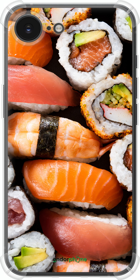 Силіконовий протиударний с посиленими кутами чехол Суші v3 для Apple iPhone SE 4 - 5540sp-3652 изображение 