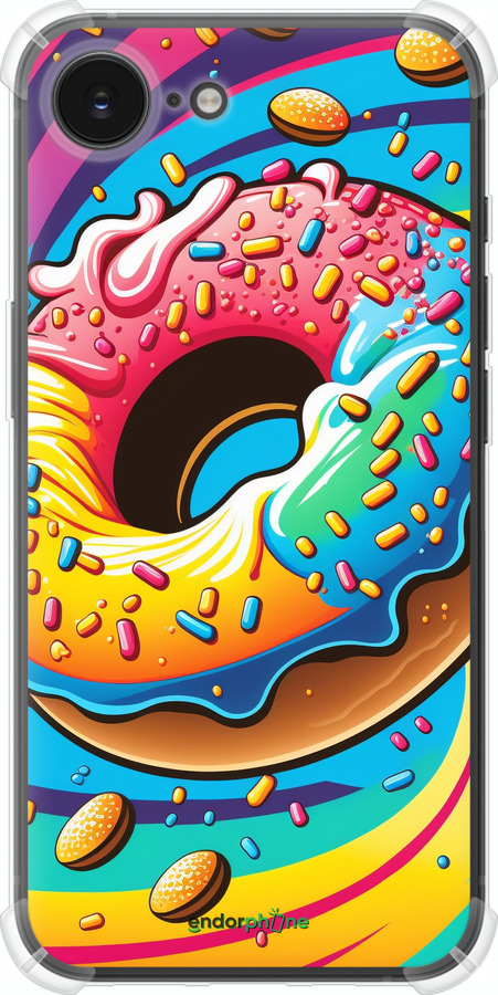 Силикон с усиленными углами чехол Пончик радуга для Apple iPhone SE 4 - 5584sp-3652 изображение 