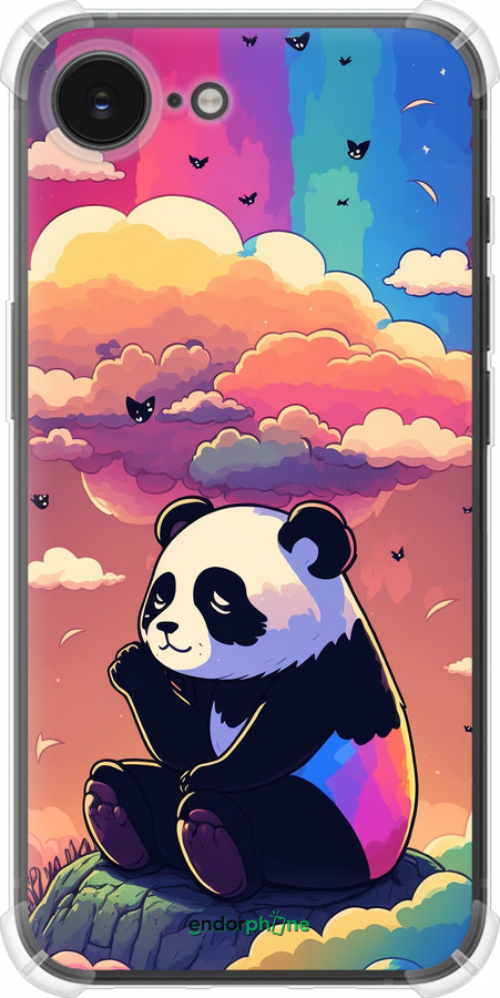 Силикон с усиленными углами чехол Панда в облаках для Apple iPhone SE 4 - 5585sp-3652 изображение 