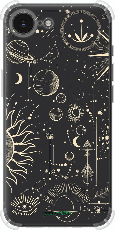 Силіконовий протиударний с посиленими кутами чехол Фаза місяця для Apple iPhone 16e - 5605sp-3971 изображение 