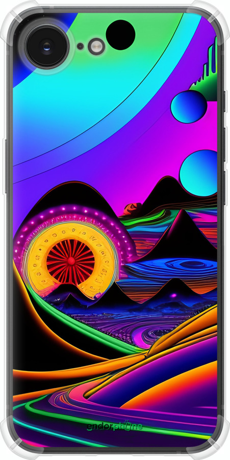 Силикон с усиленными углами чехол Абстракция v3 для Apple iPhone 16e - 5620sp-3971 изображение 