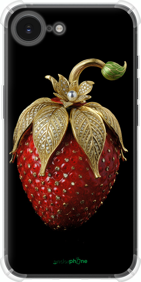 Силіконовий протиударний с посиленими кутами чехол Полуниця v3 для Apple iPhone SE 4 - 5638sp-3652 изображение 