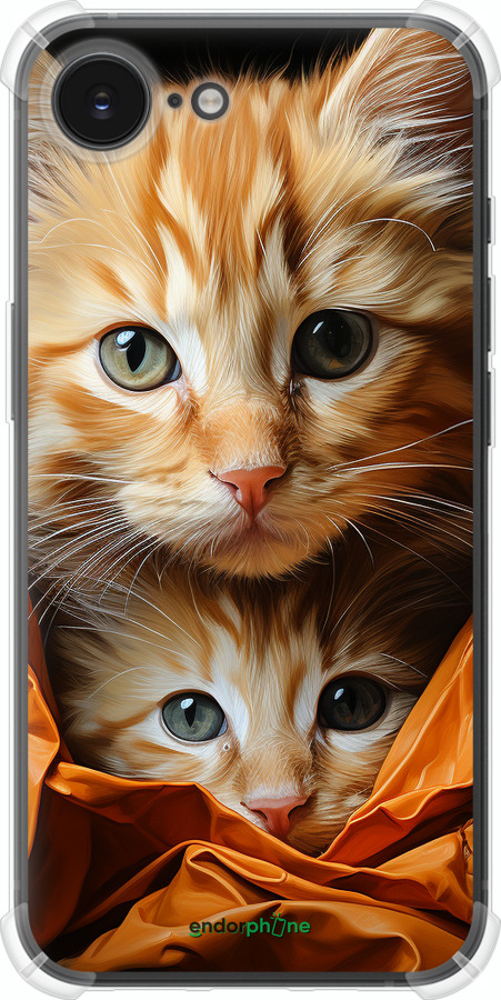 Силіконовий протиударний с посиленими кутами чехол Котики 2 для Apple iPhone SE 4 - 5664sp-3652 изображение 