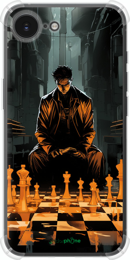 Силіконовий протиударний с посиленими кутами чехол Шахмати для Apple iPhone SE 4 - 5951sp-3652 изображение 