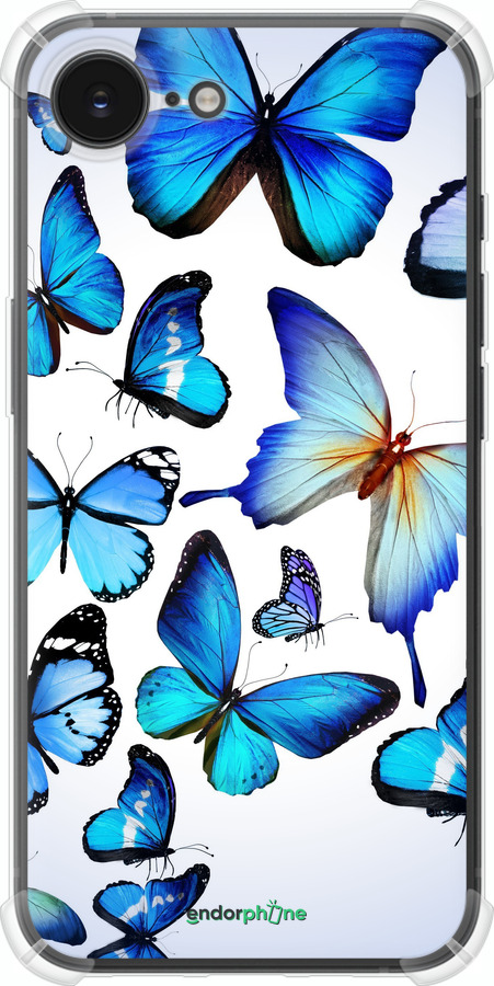 Силикон с усиленными углами чехол Бабочки для Apple iPhone SE 4 - 6023sp-3652 изображение 
