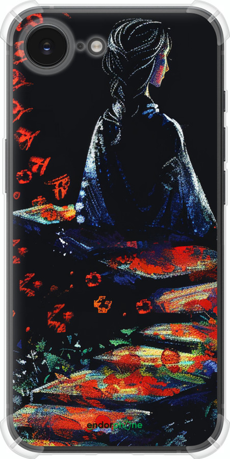 Силикон с усиленными углами чехол Мечтательная девушка для Apple iPhone 16e - 6042sp-3971 изображение 