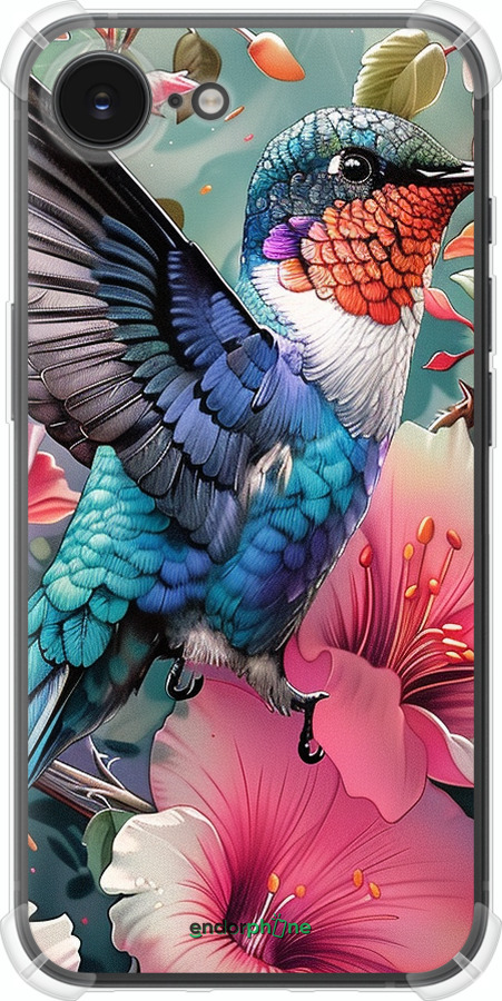 Силикон с усиленными углами чехол Сказочная колибри для Apple iPhone SE 4 - 6051sp-3652 изображение 