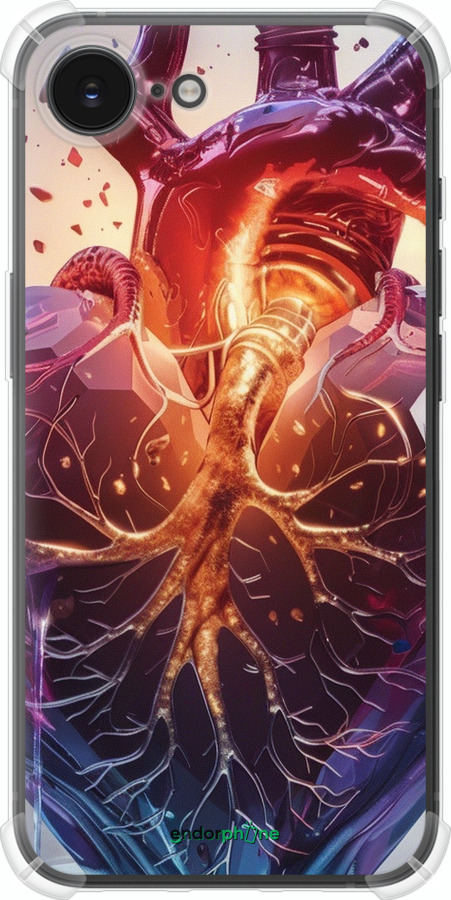 Силіконовий протиударний с посиленими кутами чехол Crystal Heart для Apple iPhone 16e - 6070sp-3971 изображение 