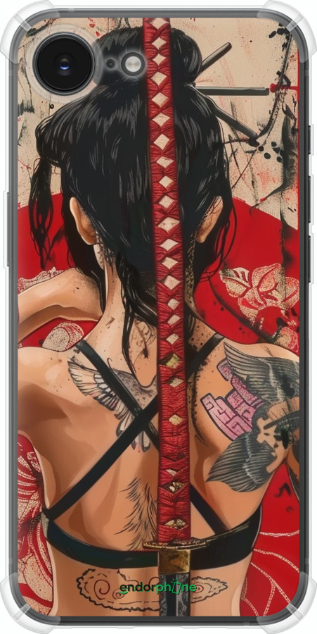 Силикон с усиленными углами чехол Тайна катаны для Apple iPhone 16e - 6074sp-3971 изображение 