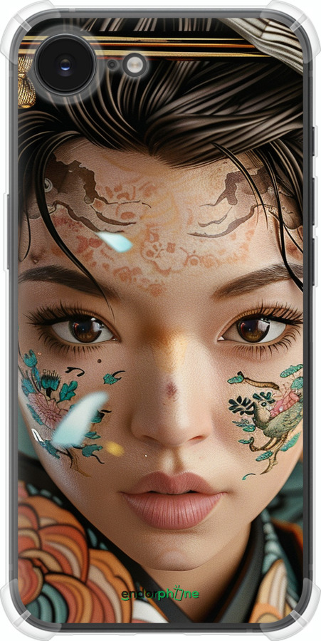 Силикон с усиленными углами чехол Взгляд души самурая для Apple iPhone SE 4 - 6076sp-3652 изображение 