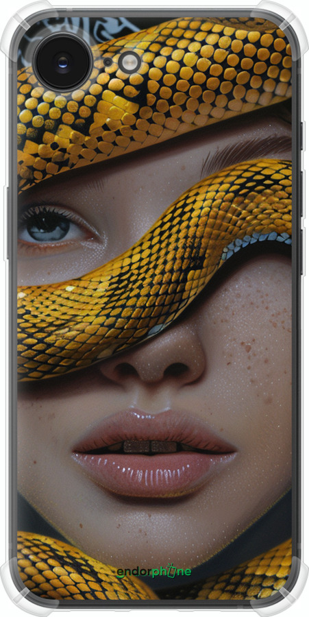 Силіконовий протиударний с посиленими кутами чехол Обійми змії для Apple iPhone SE 4 - 6081sp-3652 изображение 