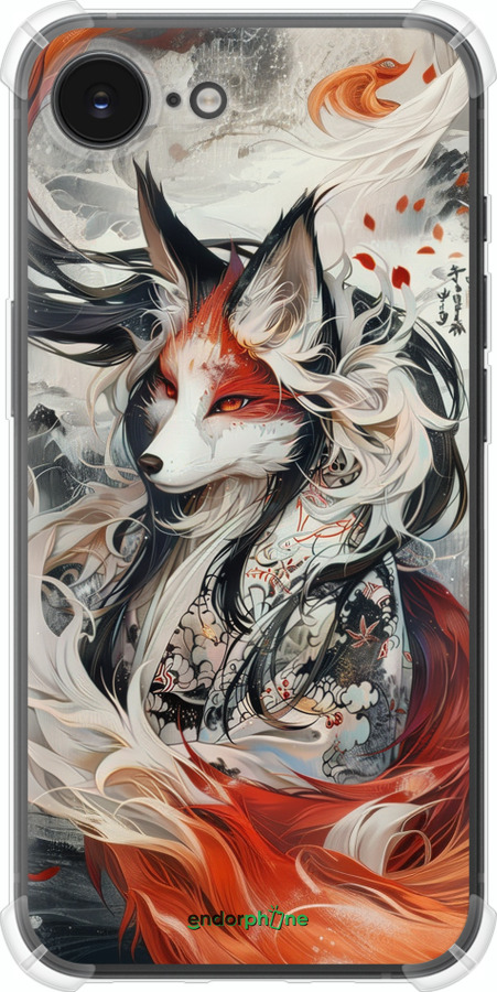 Силіконовий протиударний с посиленими кутами чехол Дух кицуне для Apple iPhone SE 4 - 6107sp-3652 изображение 