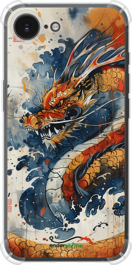 Силикон с усиленными углами чехол Ярость дракона для Apple iPhone 16e - 6112sp-3971 изображение 