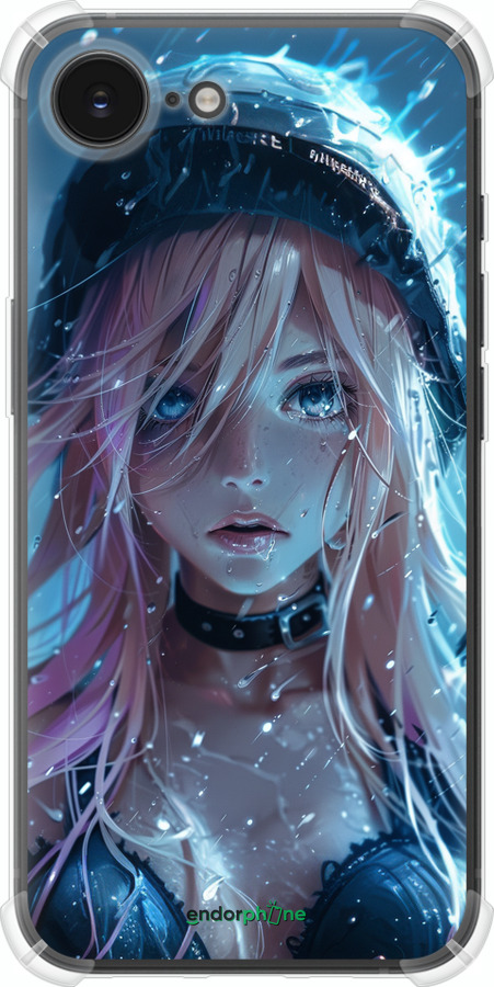 Силикон с усиленными углами чехол Аниме-дива под дождем для Apple iPhone SE 4 - 6120sp-3652 изображение 