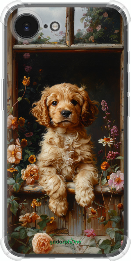 Силикон с усиленными углами чехол Щенок cocker spaniel для Apple iPhone SE 4 - 6136sp-3652 изображение 